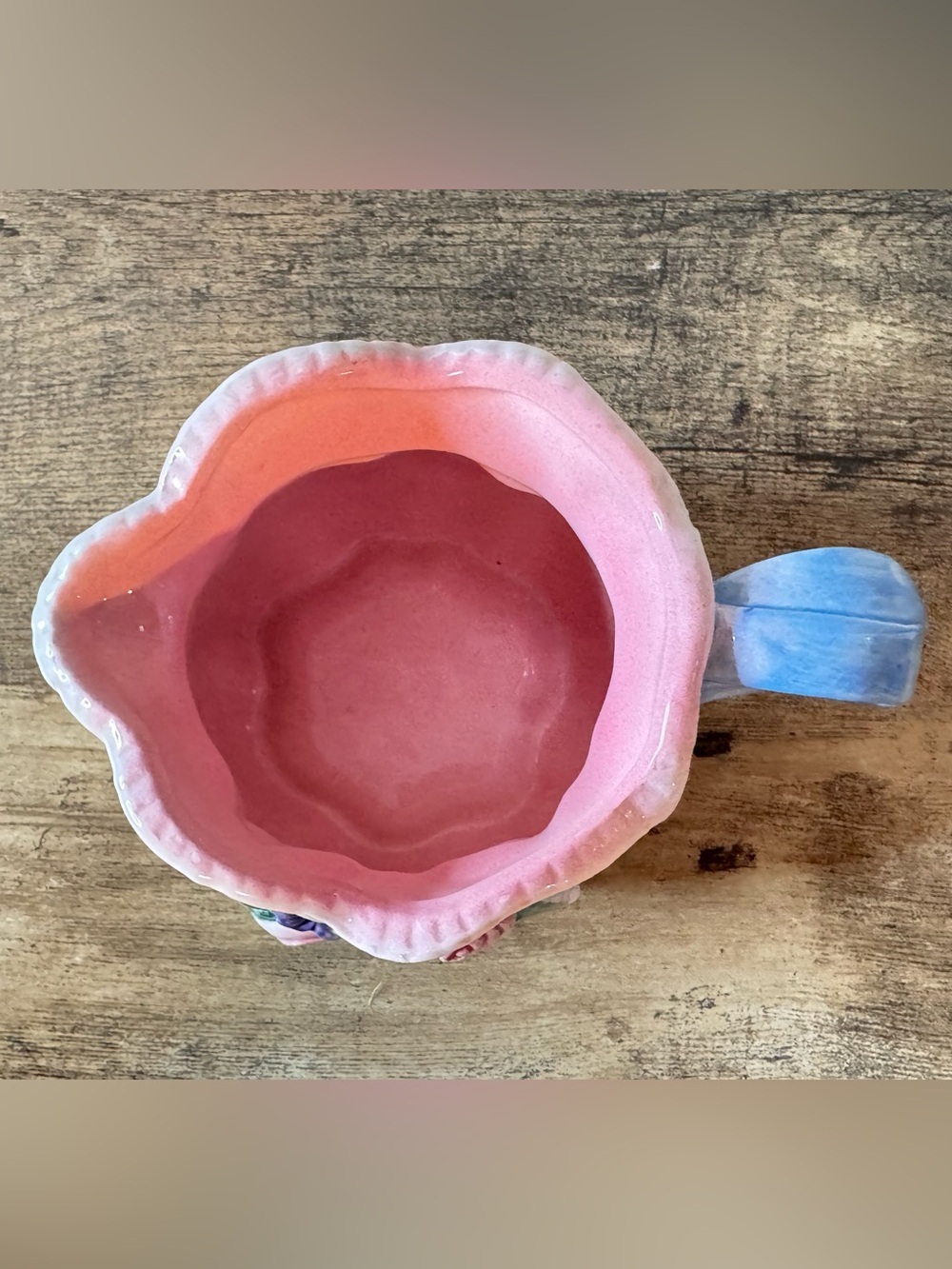 Fitz & Floyd 1993 Vintage Sugar Bowl & Creamer Set | Pink & Blue Tea Set - Picture 10 of 12